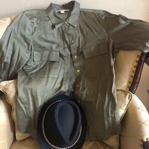Army green shirt